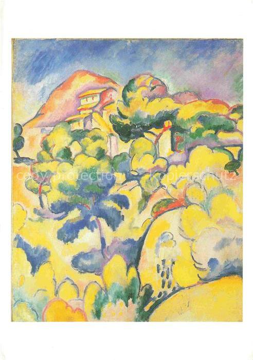 BRAQUE George (1882-1963) Kuenstlerkarte Landscape at La Ciotat