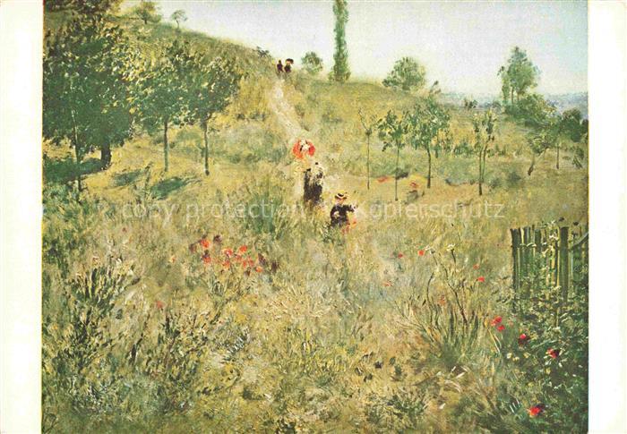 RENOIR Pierre-Auguste (1841-1919) Kuenstlerkarte Ansteigender weg in hohem grass