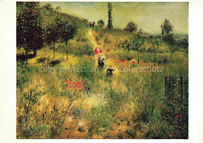 RENOIR Pierre-Auguste (1841-1919) Kuenstlerkarte Ansteigender Wiesenpfad