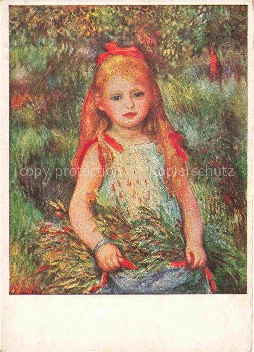 RENOIR Pierre-Auguste (1841-1919) Kuenstlerkarte Nr. 63 Maedchenbildnis