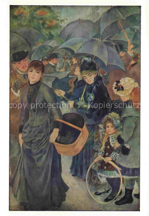RENOIR Pierre-Auguste (1841-1919) Kuenstlerkarte Les Parapluies