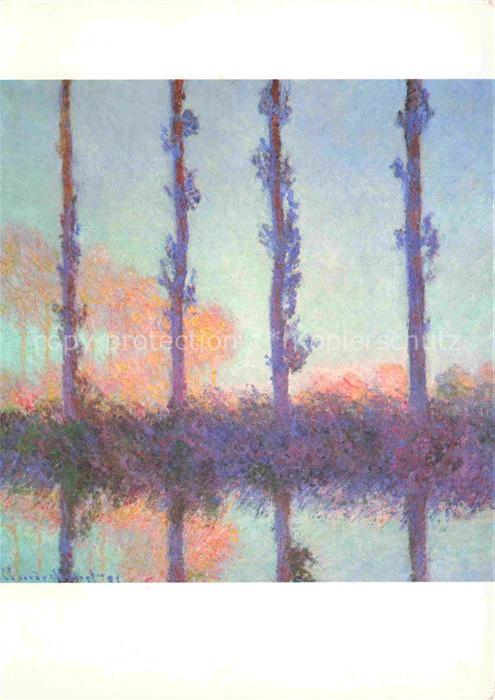 MONET Claude-Oscar (1840-1926) Kuenstlerkarte Poplars