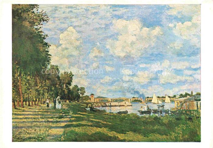 MONET Claude-Oscar (1840-1926) Kuenstlerkarte Le Bassin Argenteuil