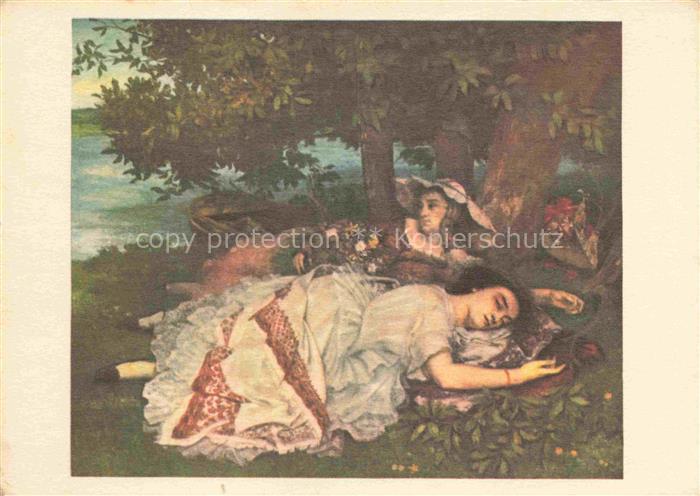 COURBET Gustave (1819-1877) Kuenstlerkarte Peinture Francaise