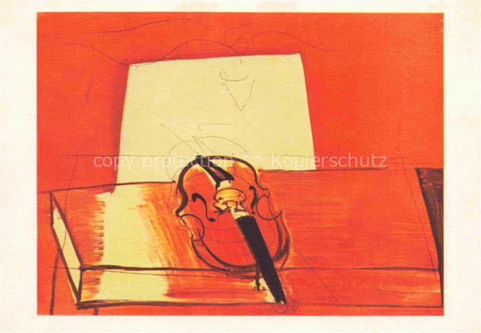 DUFY R. Kuenstlerkarte The red violin