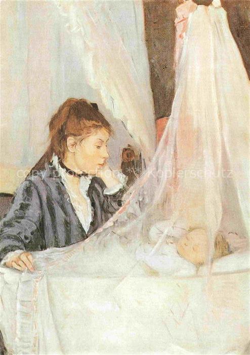 MORISOT Berthe (1841-1895) Kuenstlerkarte Die Wiege