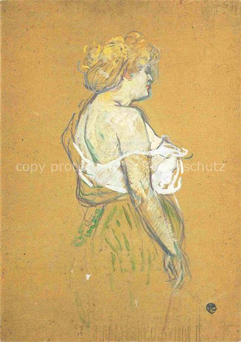 TOULOUSE-LAUTREC Henri de (1864-1901) Kuenstlerkarte Mademoiselle Lucie Bellange