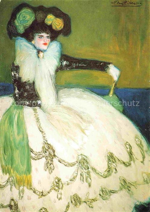 PICAssO Pablo (1881-1973) Kuenstlerkarte Mujer en Azur