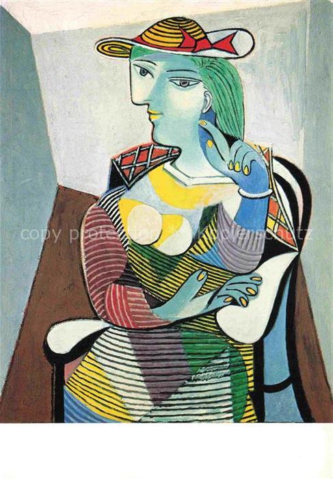 PICAssO Pablo (1881-1973) Kuenstlerkarte Portrait de Marie Therese