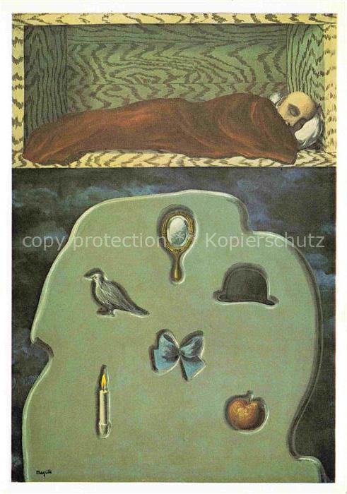 MAGRITTE Rene (1898-1967) Kuenstlerkarte The Reckless Sleeper