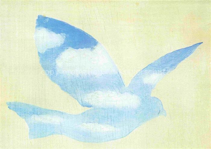MAGRITTE Rene (1898-1967) Kuenstlerkarte Rueckkehr Taube