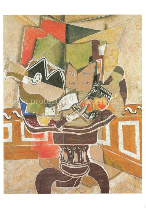 BRAQUE George (1882-1963) Kuenstlerkarte La Table ronde