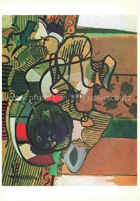 BRAQUE George (1882-1963) Kuenstlerkarte Nature morte grand vase