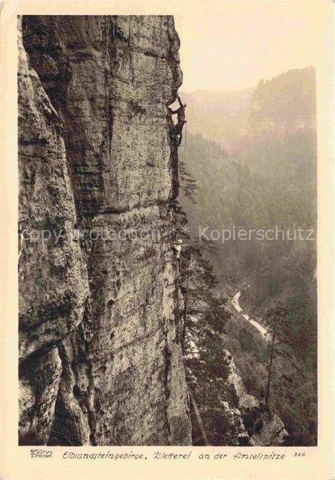 Foto Hahn Nr. 326 Elbsteingebirge Kletterei  Amselspitze