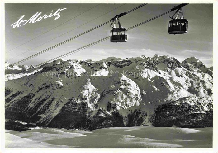 Seilbahn Cable-Car Telepherique St. Moritz Corviglia Piz Nair