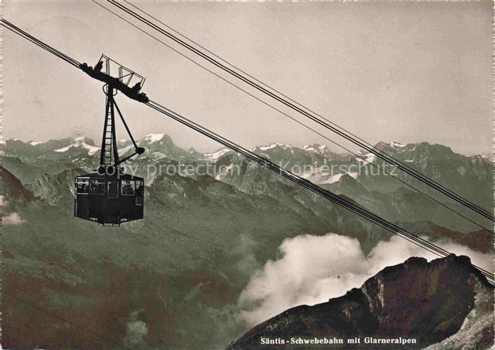 Seilbahn Cable-Car Telepherique Saentis Glarneralp