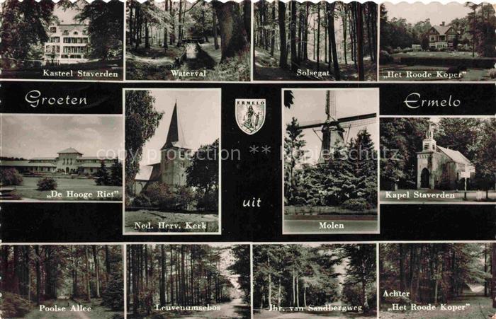 Ermelo NL Kasteel Waterval Solsegat Het Roode Koper De Hooge Riet Kerk Molen Kap