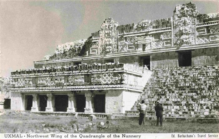 Uxmal Yucatan Merida Mexico Northwest Wing of the Quadrangle of the Nunnery Ruin