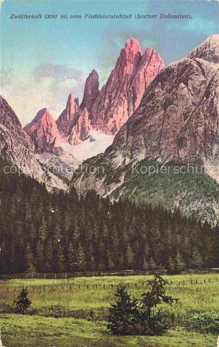 Zwoelferkofl ZWoeLFER Cima Dodici 2337m Bolzano IT Gebirgspanorama vom Fischlein