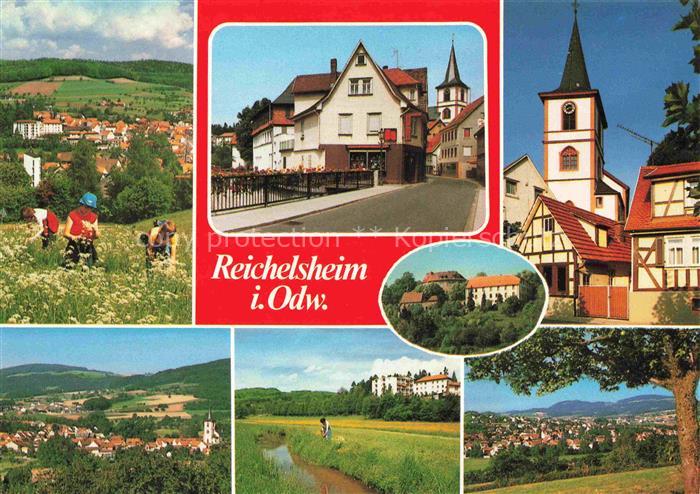 Reichelsheim Odenwald Panorama Erholungsort Blumenwiese Ortsansichten Kirche