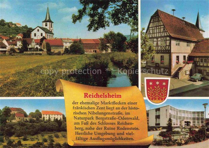 Reichelsheim Odenwald Ortsansichten Kirche Schloss Reichenberg Historie