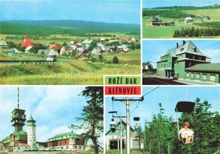 Bozi Dar Gottesgab Klinovec CZ Panorama Hotel Sender Sessellift
