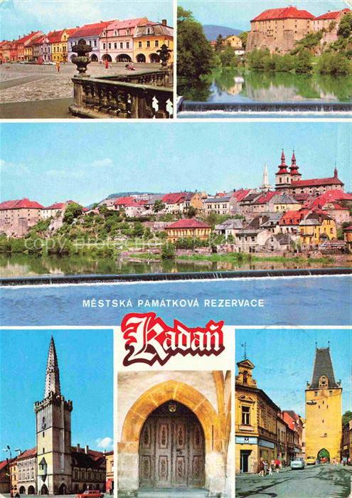 Kadan Kaaden CZ Teilansichten Stadtzentrum Rathaus Portal Stadttor