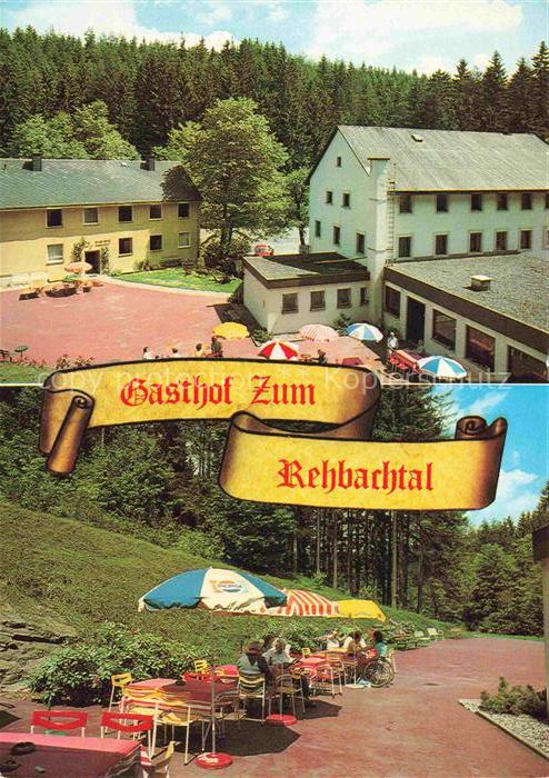 Grafengehaig Kulmbach Bayern Gasthof zum Rehbachtal Terrasse