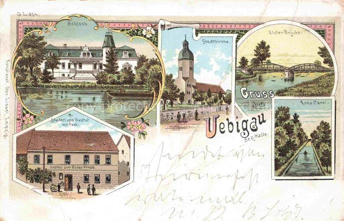 Uebigau-Wahrenbrueck Elster (ex-Bezirk-Halle) Brandenburg Schloss Stadtkirche El