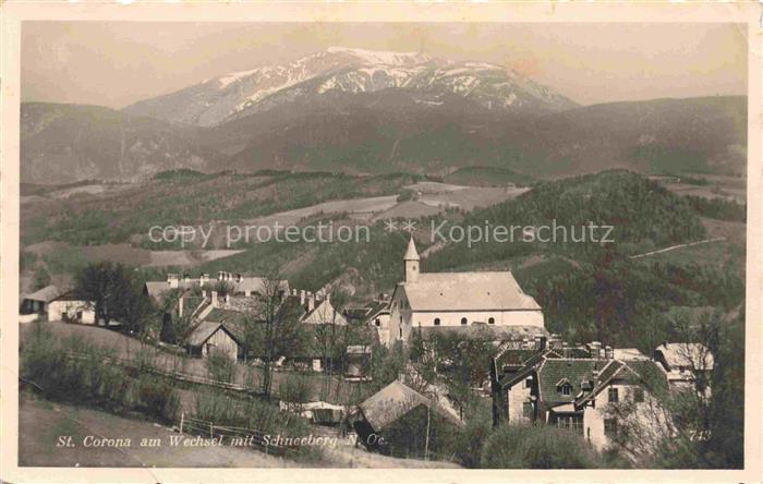 St Corona Wechsel Niederoesterreich AT mit Schneeberg