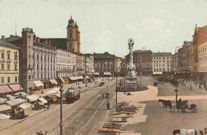 LINZ DONAU AT Platz des 12ten November mit Domkirche