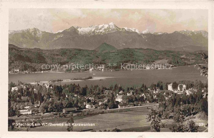 Poertschach Woerthersee Kaernten AT mit Karawanken
