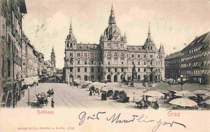 GRAZ Steiermark AT Rathhaus Marktplatz