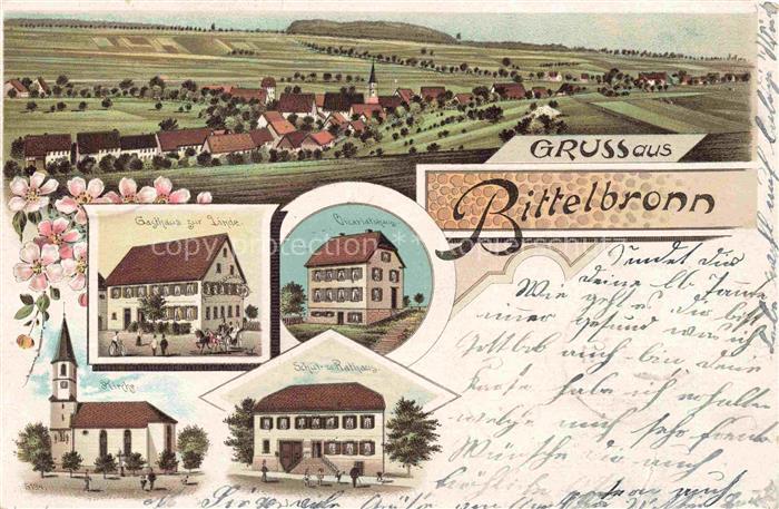 Bittelbronn Haigerloch Zollernalbkreis BW Panorama Gasthaus zur Linde Kirche Sch