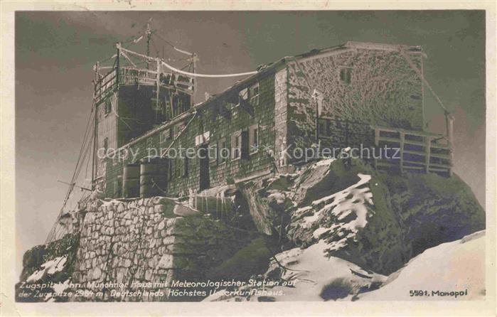Zugspitzbahn Garmisch-Partenkirchen Bayern Unterkunftshaus Meteorologische Stati
