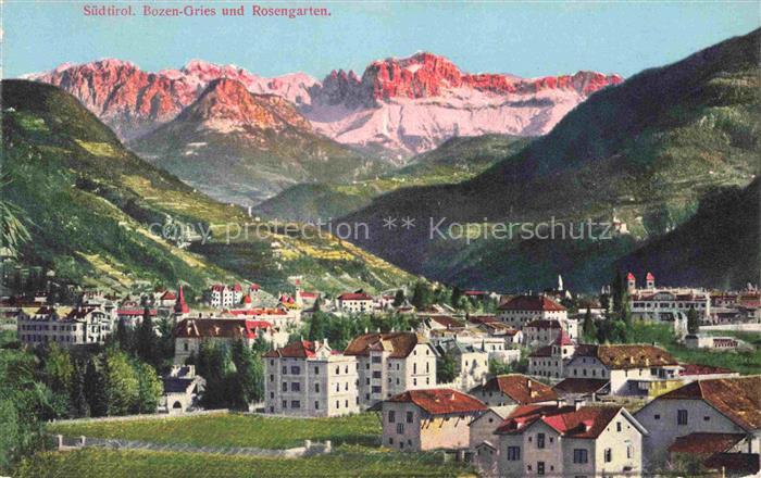 Gries  Bozen BOLZANO Suedtirol IT und Rosengarten