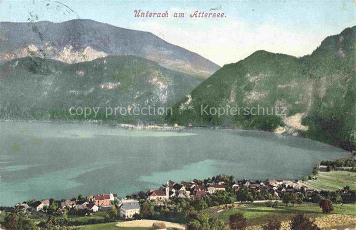 Unterach Attersee Oberoesterreich AT Panorama