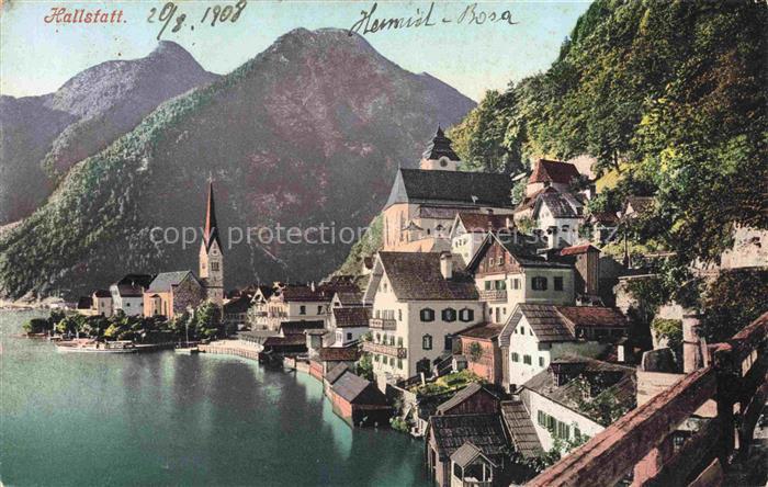Hallstatt Oberoesterreich AT Panorama Hallstaettersee