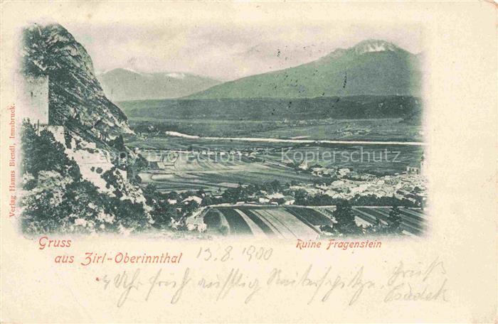 Zirl Oberinntal Tirol AT Panorama Ruine Fragenstein