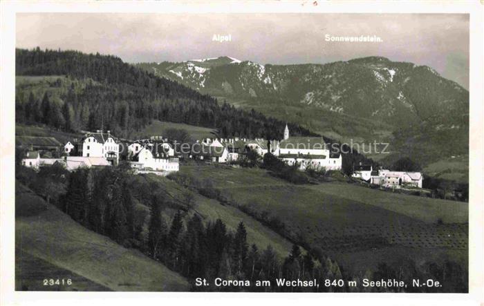 St Corona Wechsel Niederoesterreich AT Panorama lpel Sonnwendstein