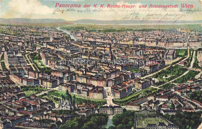 WIEN AT Panorama der KK Reichs Haupt und Residenzstadt