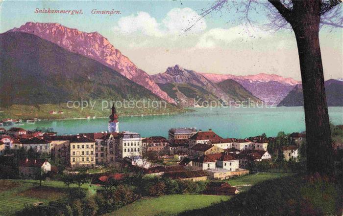 Gmunden Traunsee Salzkammergut Oberoesterreich AT Panorama