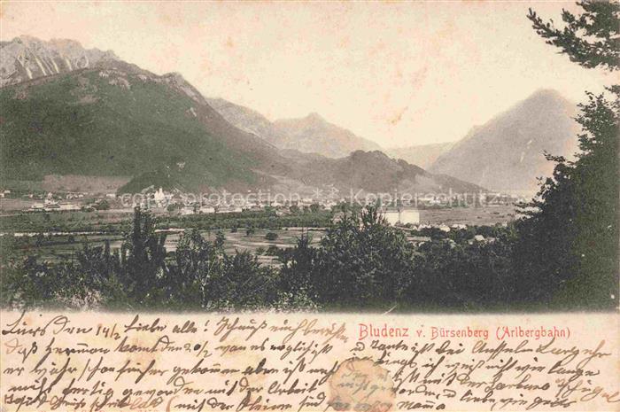 Bludenz Vorarlberg AT Blick vom Buersenberg