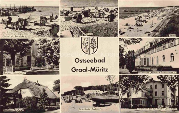 Graal-Mueritz Ostseebad Strand Seebruecke Kurhaus Strandperle Karl Marx Strasse