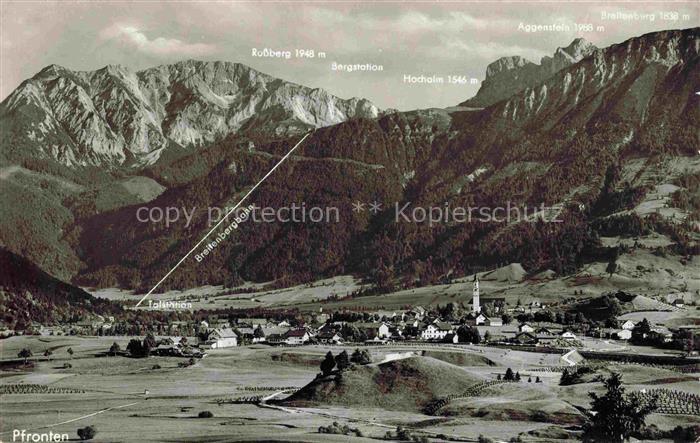 Pfronten Bayern Panorama mit Breitenbergbahn