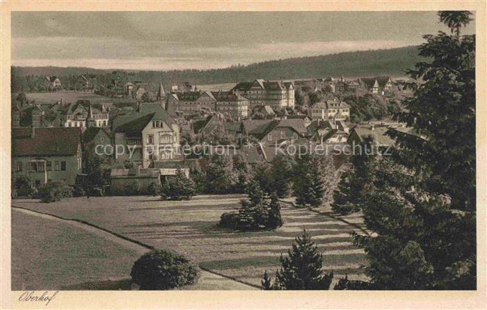 Oberhof  Thueringen Blick vom Parkhotel Wuenscher