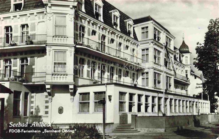 AHLBECK HERINGSDORF Insel Usedom Ostseebad FDGB Ferienheim Bernhard Goering