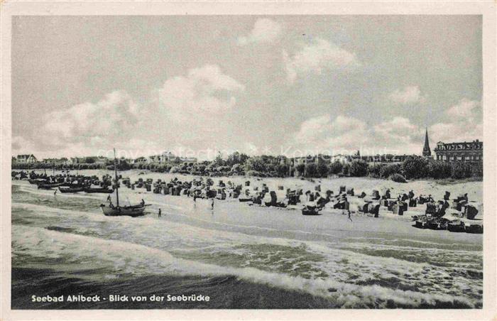 AHLBECK HERINGSDORF Insel Usedom Ostseebad Blick von der Seebruecke