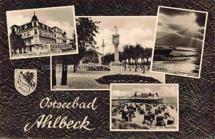 AHLBECK HERINGSDORF Insel Usedom Ostseebad FDGB Erholungsheim Bernhard Goering K