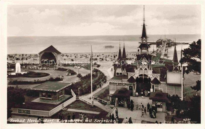 HERINGSDORF  Ostseebad Usedom Kuranlagen mit Seebruecke